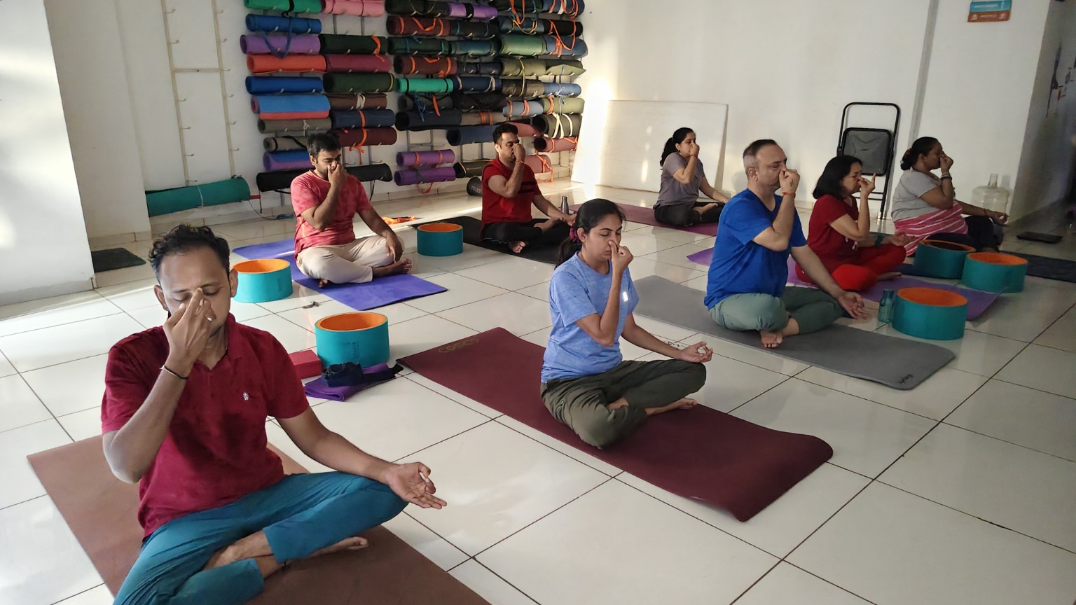 Pranayama group practice