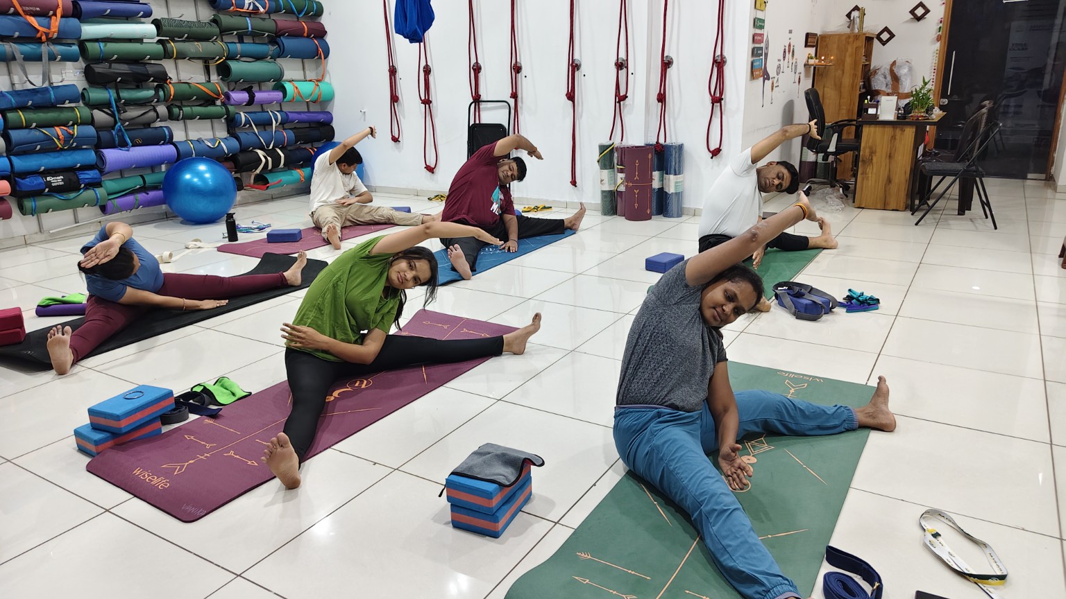 Yoga class at Samya Yoga Foundation