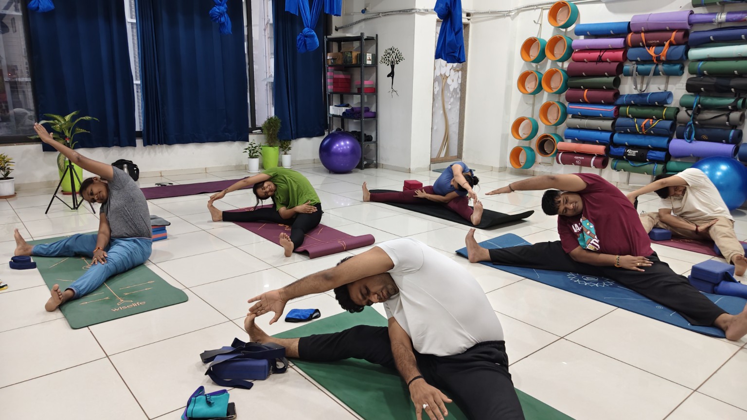 Traditional yoga class